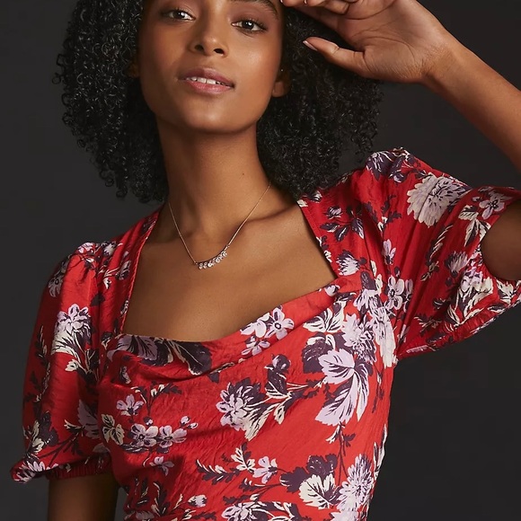 Anthropologie Maeve Puff-Sleeve Dress - Picture 5 of 16